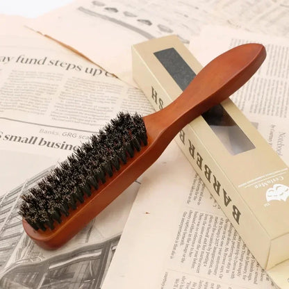 Wooden Beard Brush | Light Brown, 21cm