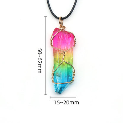 Stone Crystal Necklace | Tree Of Life Pendant