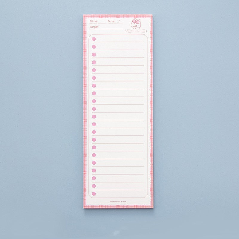 Rainbow Stripe To-Do List Notepad — Tall Pastel Planner Pad