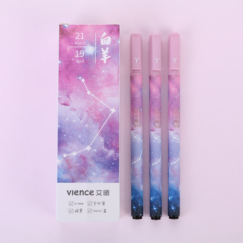 Astrology Sign Gel Pens, Set of 3 — 0.5mm Black Ink
