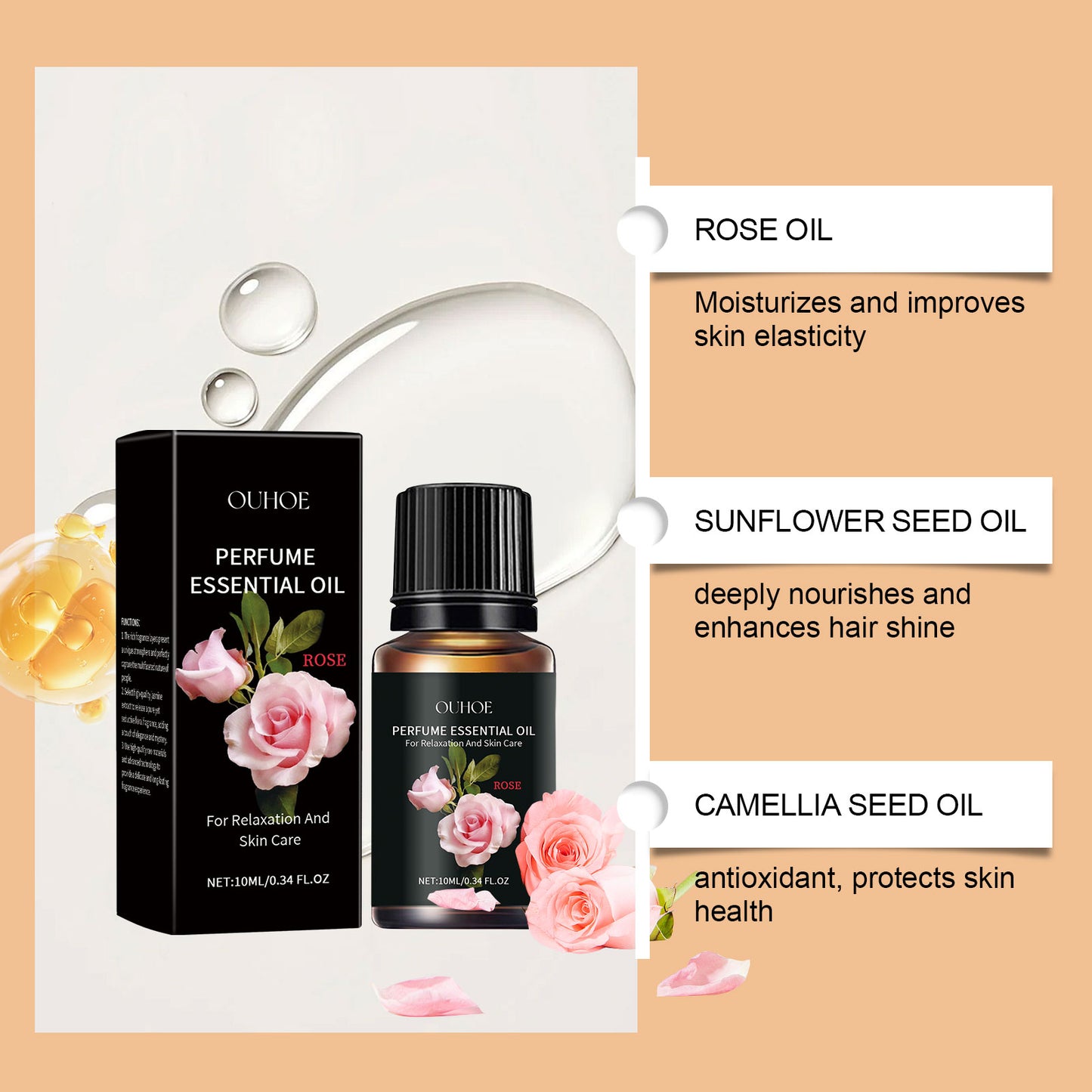 Rose Essential Oil | Nourishing Body Massage Treatment