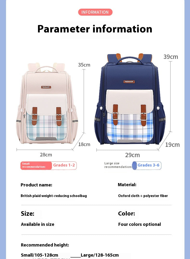 Student Schoolbag Lightweight And Large Capacity Backpack