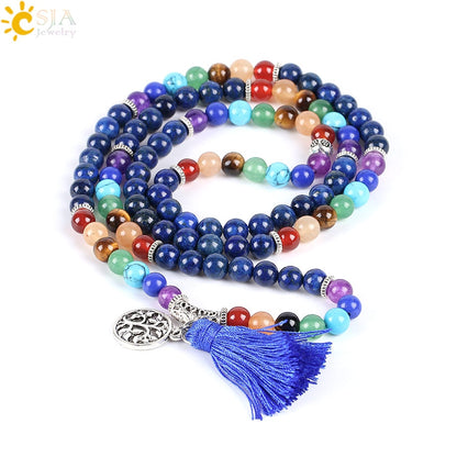 Semi-precious Stone Bracelet | 7 Chakra, Lapis Lazuli