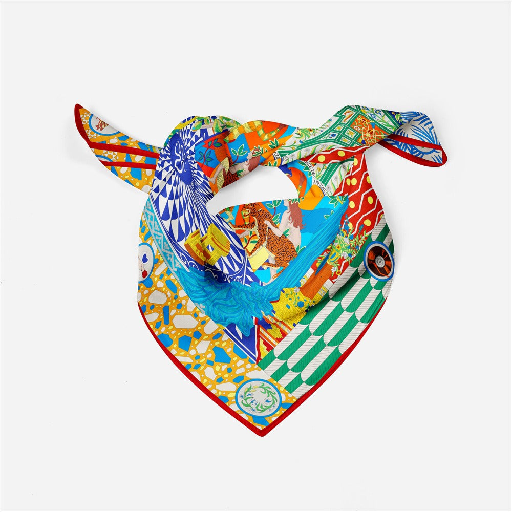 Palace Lady Knight Small Square Scarf Professional Versatile Small Scarf Silk Scarf Scarf