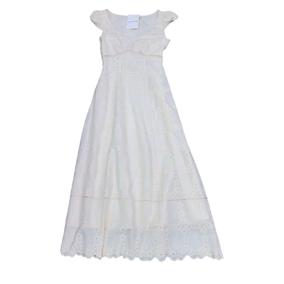 Cotton Resort Tea Dress | Floral, V-neck, Sleeveless