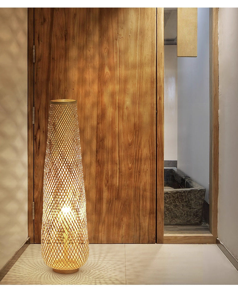 Bamboo Floor Lamp | Japanese Style, Dimmable, LED