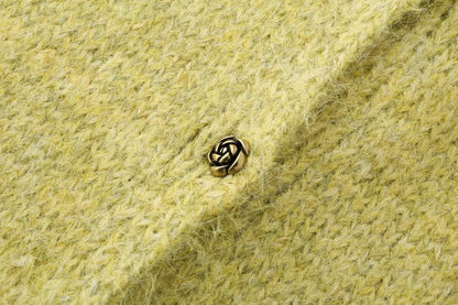 Polyester Loose Sweater Jacket | Color Block, One Size