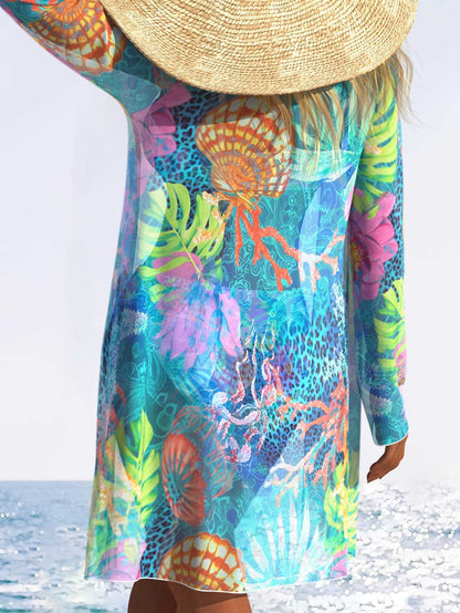 Polyester Tie Up Printed Bikini | Solid Color, Sleeveless