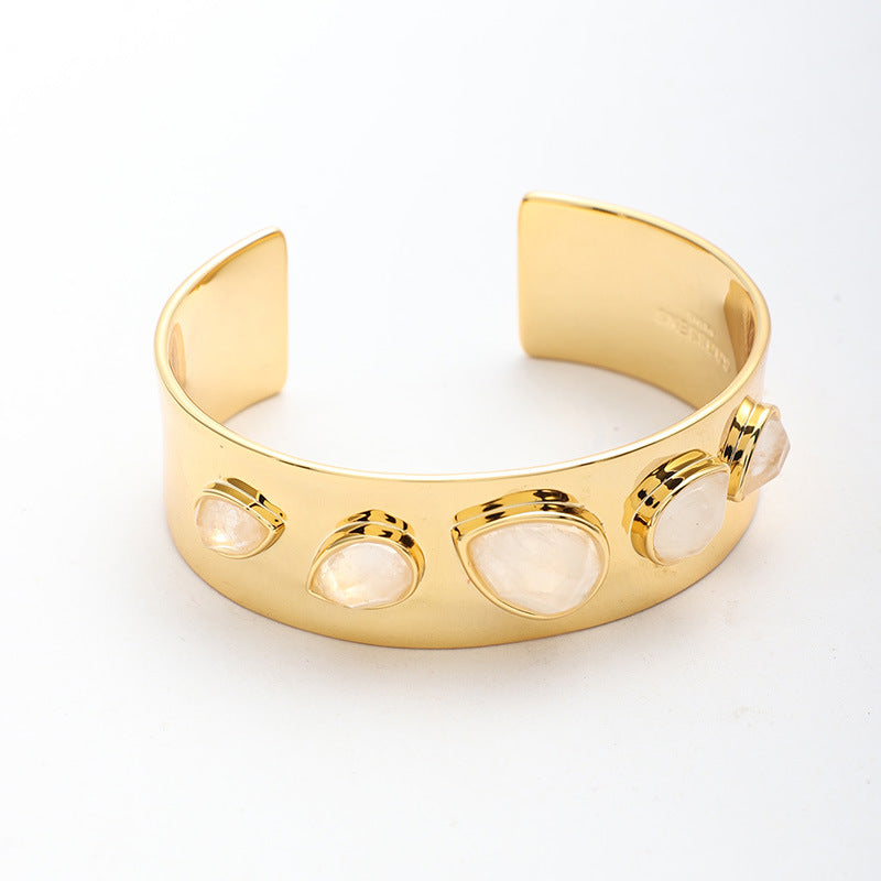 Copper Water Drop Bracelet | Retro, Open Design