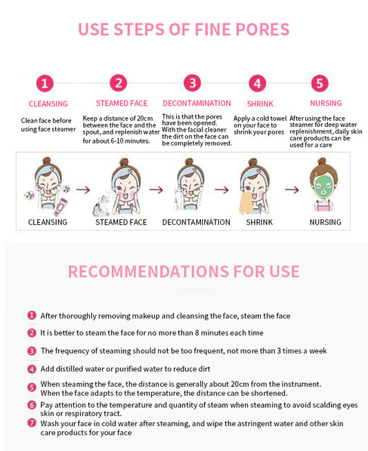 Thermal Spray Face Steamer | Z Series, White & Pink