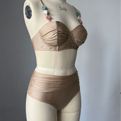 Polyester Split Swimsuit | Women's Beach Bikini