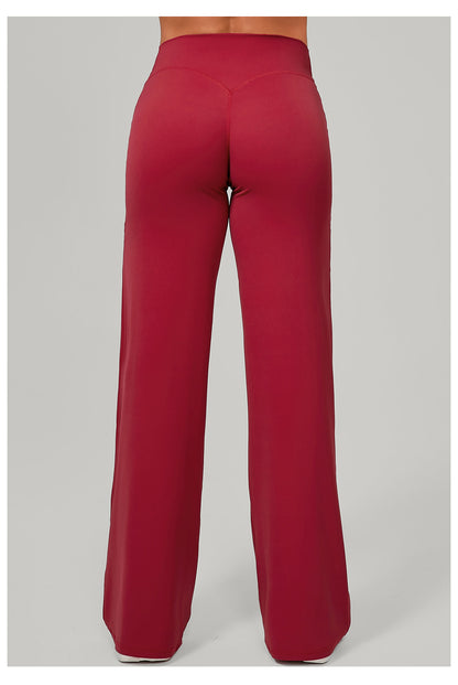 Cotton Blend Yoga Pants | High-Waisted, Straight Leg