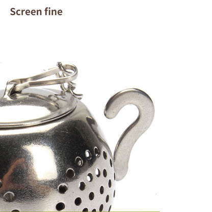 Stainless Steel Tea Leak | Round Pot-Shaped, Silver, 5.5cm