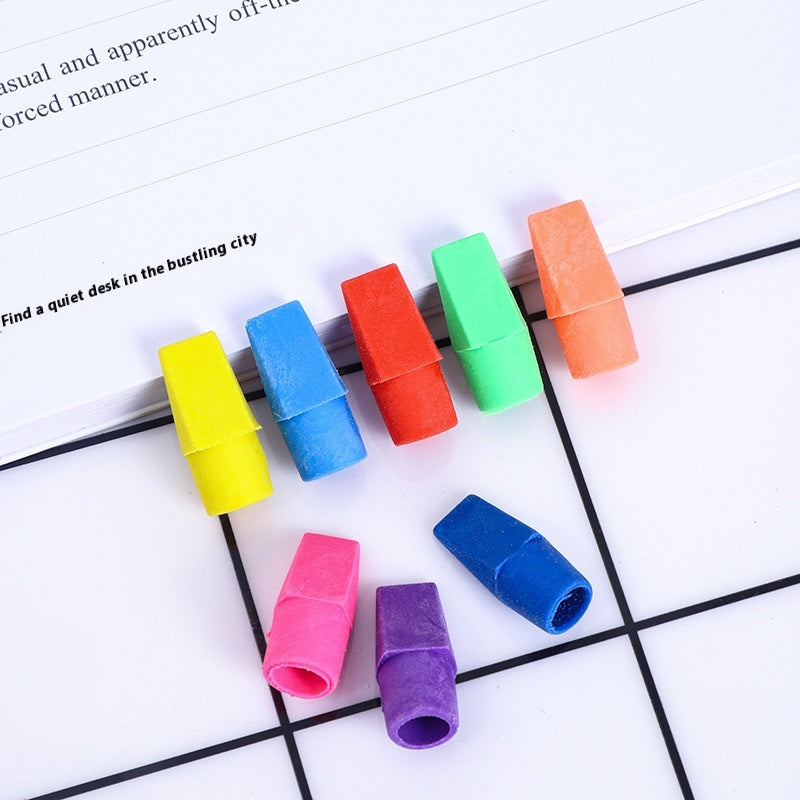 Color Knife Head Bullet Eraser Pencil Stub Eraser Student Torch Eraser Replacement