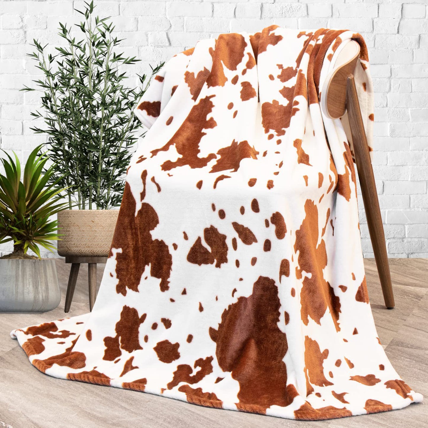 Flannel Blanket | Cow Print, Nordic Style