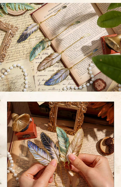 Classical Chinese Style Cultural And Creative Feather Bookmark
