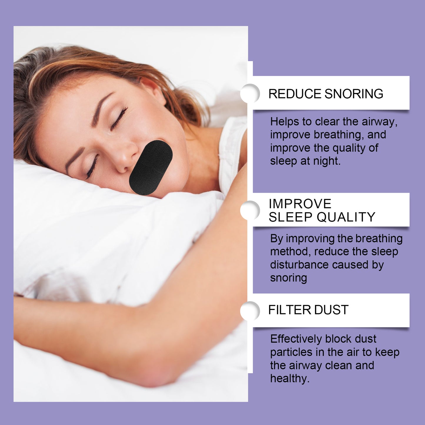 Anti-Snoring Sleep Patch | Stretchy Cotton