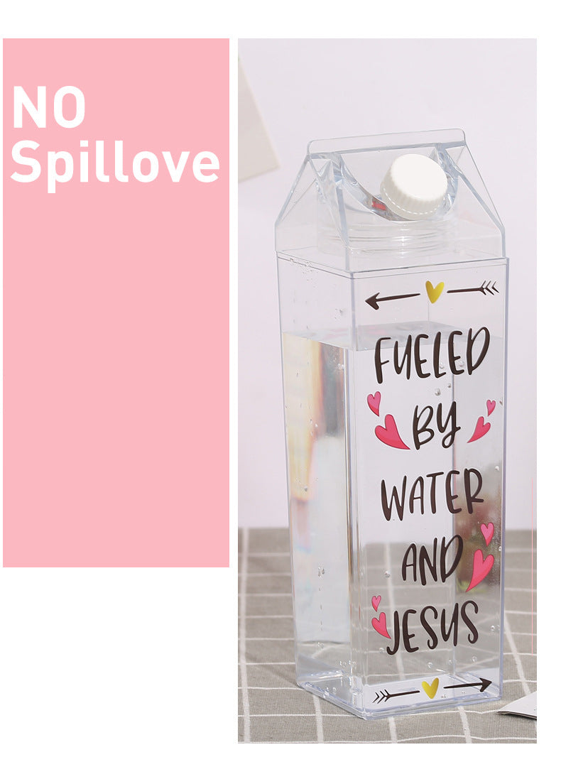 Plastic Milk Cup | Square Water Bottle, Milk Tea