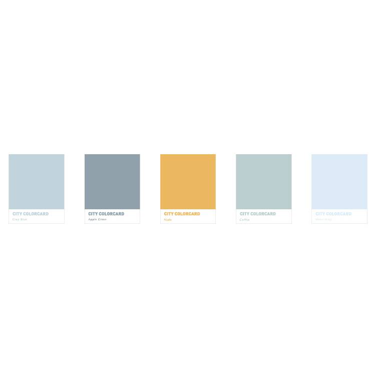Creative city color card message memo note