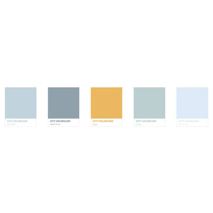 Creative city color card message memo note