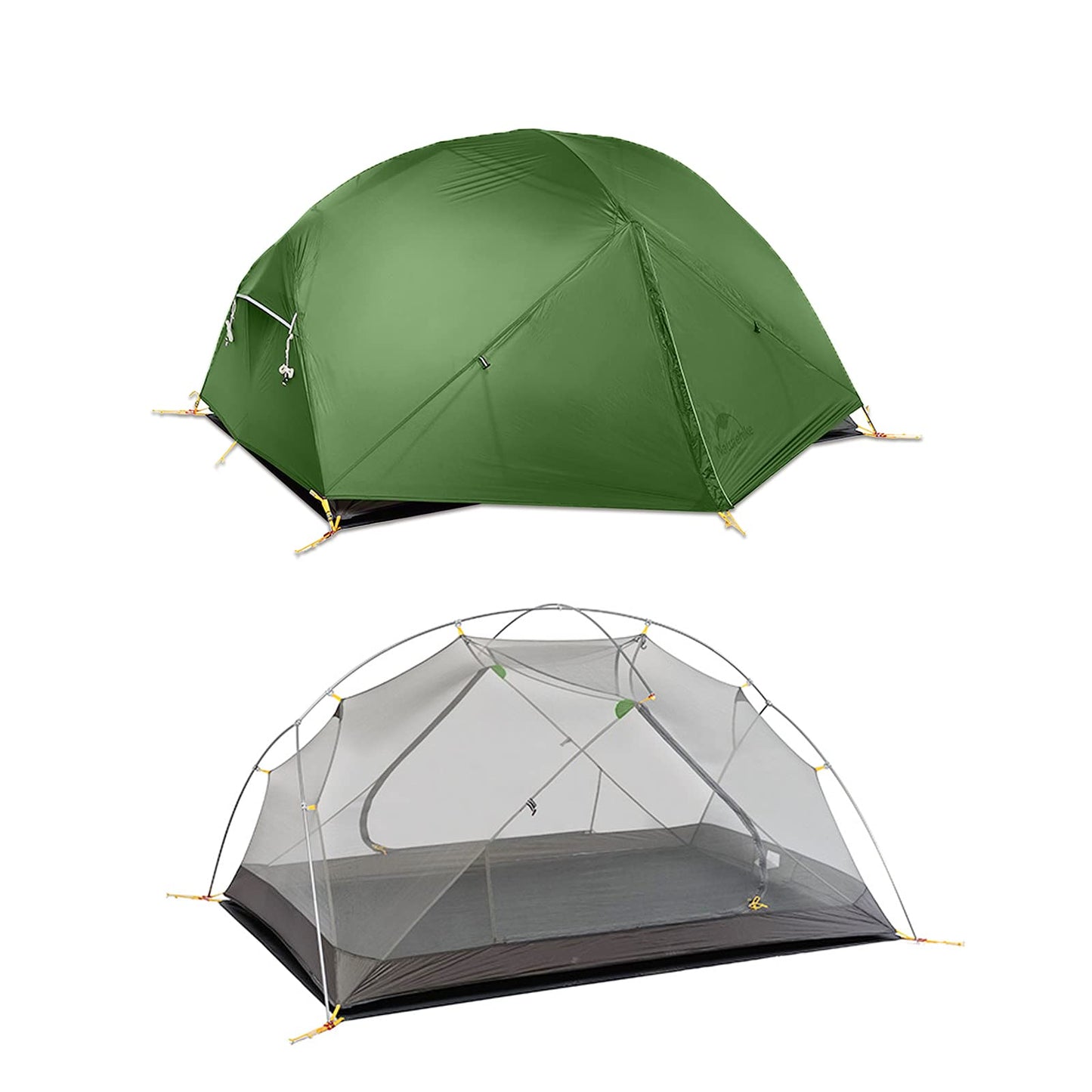 Naturehike Mongar 2-Person 3-Season Backpacking Tent Lightweight Waterproof Double Layer Easy Setup Camping Hiking Tent with Footprint