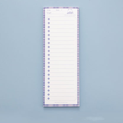 Rainbow Stripe To-Do List Notepad — Tall Pastel Planner Pad