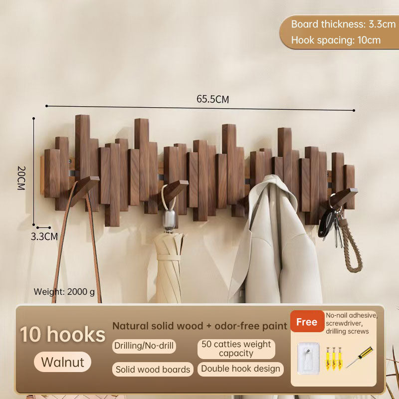 Beech Wood Wall-Mounted Piano Key Coat Rack