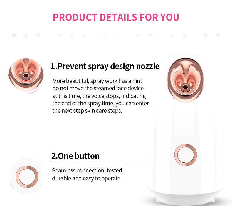 Thermal Spray Face Steamer | Z Series, White & Pink