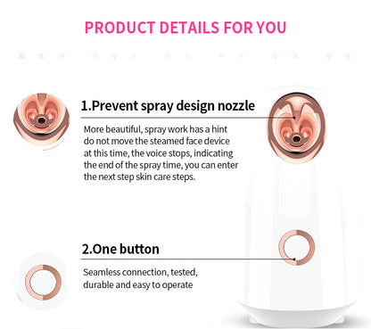 Thermal Spray Face Steamer | Z Series, White & Pink