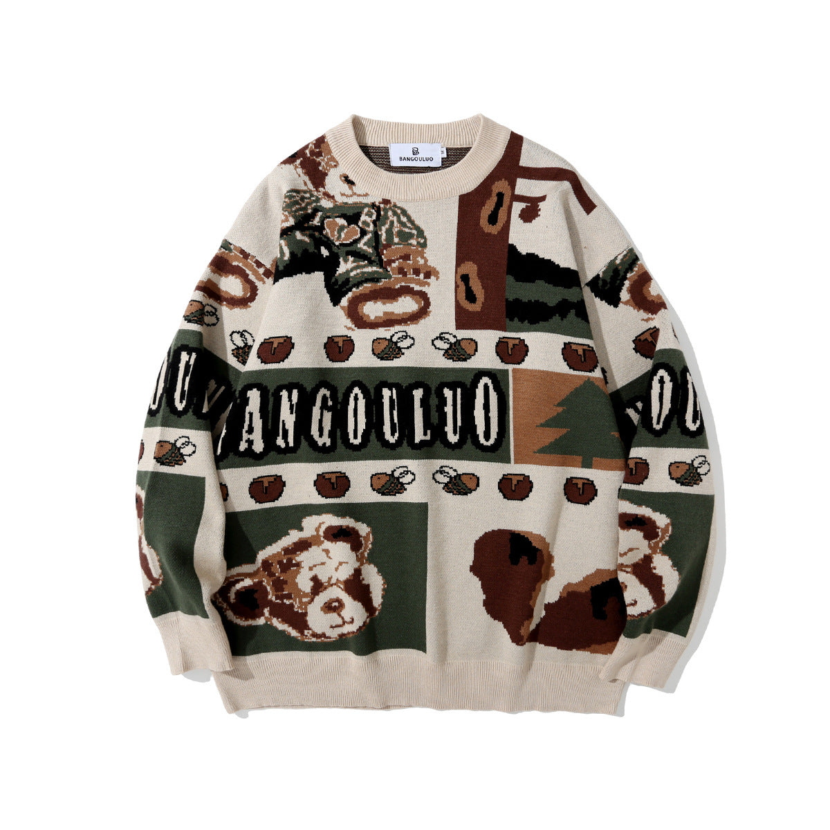 Jacquard sweater base sweater