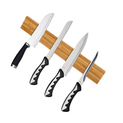 Bamboo Knife Rack | 40x6x2cm, Wall Hanging Storage
