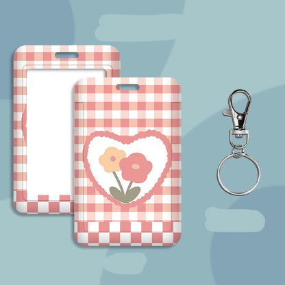 Kawaii ID Card Holder — Illustrated Badge Sleeve, Lanyard or Keychain