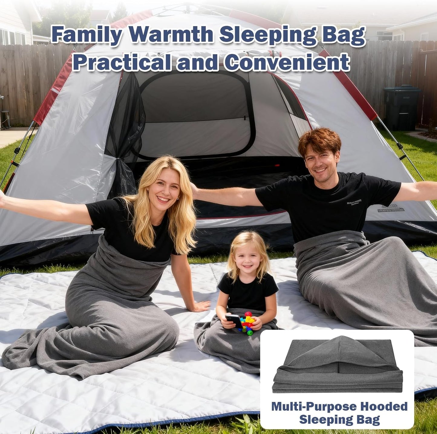 Wearable Hooded Blanket | 2-in-1 Sleeping Bag