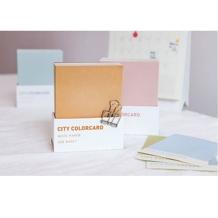 Creative city color card message memo note