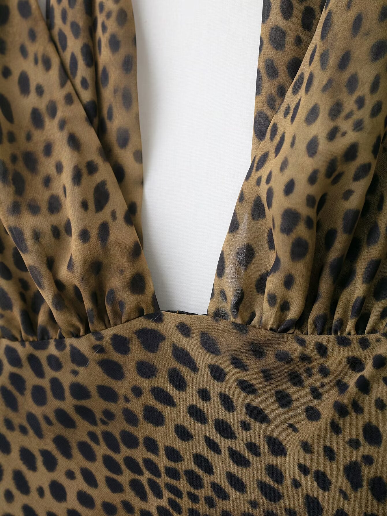 Polyester Animal Print Scarf Dress | Midi, Casual, Female