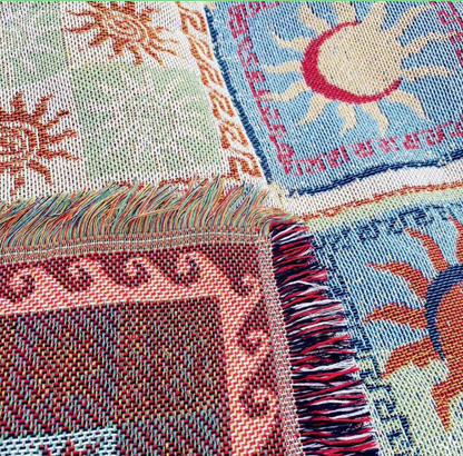 Polyester Blanket | Colorful Grid Pattern, Multi-functional