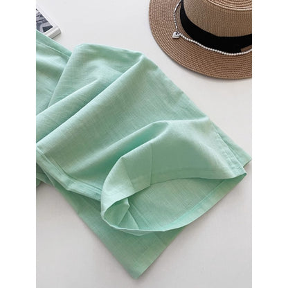 Chinese Style Casual Wide Leg Pants Cotton Linen Breathable Leisure Versatile Long Pants Summer Thin Cool
