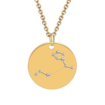 Stainless Steel Horoscope Necklace Set | Leo, Libra, Aries