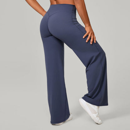Cotton Blend Yoga Pants | High-Waisted, Straight Leg