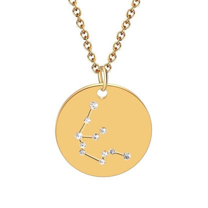 Stainless Steel Horoscope Necklace Set | Leo, Libra, Aries