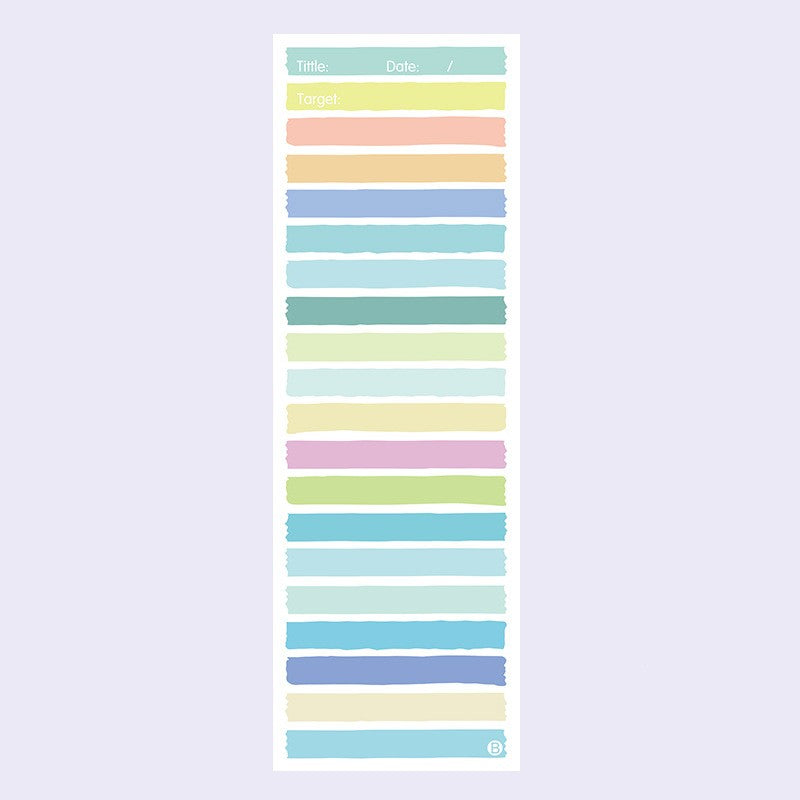 Rainbow Stripe To-Do List Notepad — Tall Pastel Planner Pad