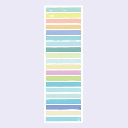 Rainbow Stripe To-Do List Notepad — Tall Pastel Planner Pad