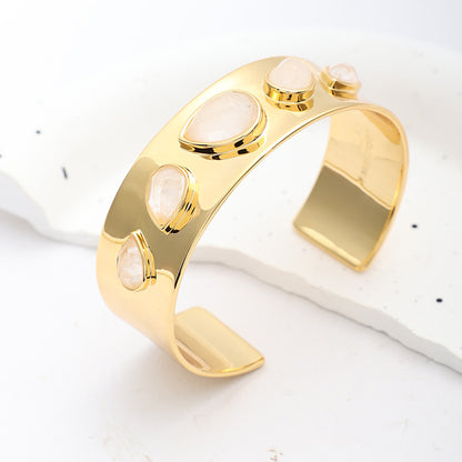 Copper Water Drop Bracelet | Retro, Open Design