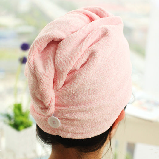 Cotton Hair Drying Cap | Blue, Yellow, Pink, Purple