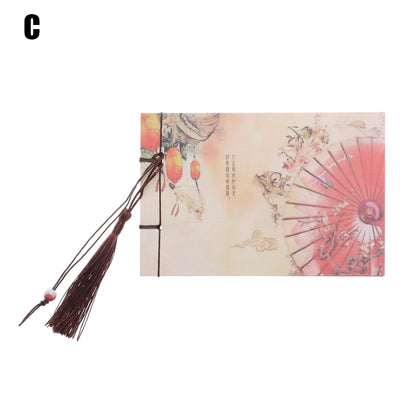 Qing Jun Blank Notebook With Tassels Kraft Cover 12 x 14.5cm