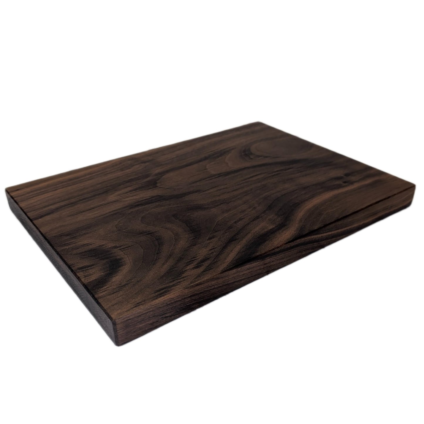 No Glue, One Piece Walnut Wood - Thick Solid Black Walnut Cutting Board, Wholly Handmade in USA, Small, 10" x 7.5" x 0.8" (1.6 Lb)