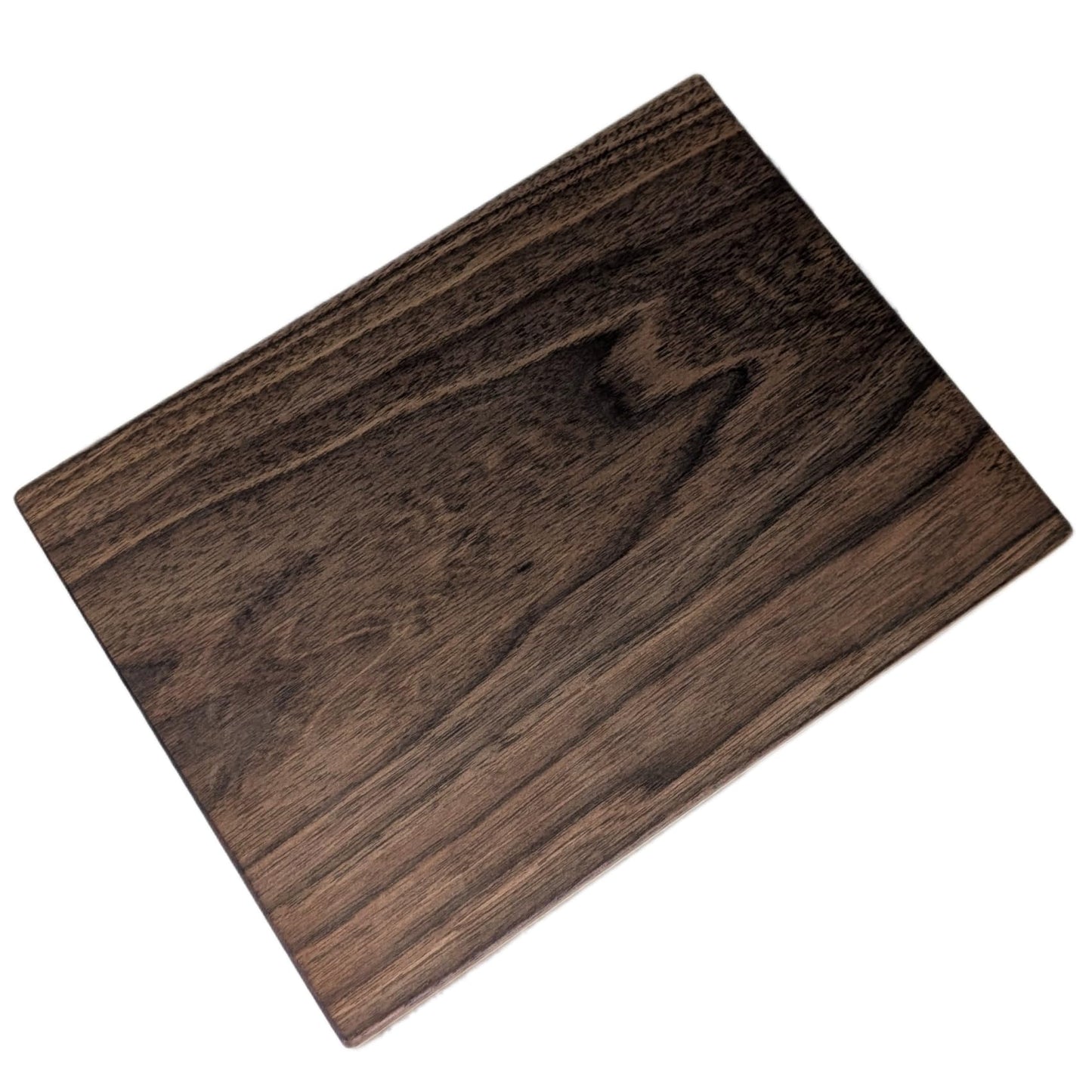 No Glue, One Piece Walnut Wood - Thick Solid Black Walnut Cutting Board, Wholly Handmade in USA, Small, 10" x 7.5" x 0.8" (1.6 Lb)