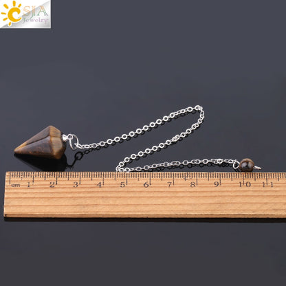 Reiki Pendulum | Small Size, Natural Stone Amulet