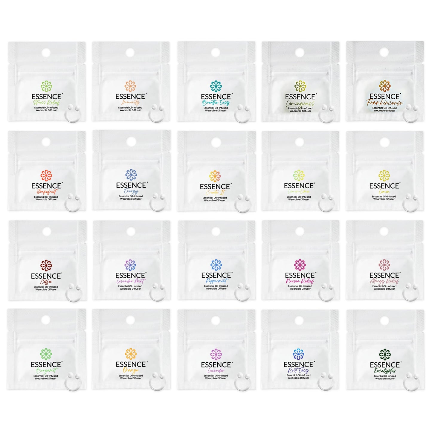 Essence Nasal Diffuser Self Care Bundle – Essential Oil Silicone Nose Rings for Stress, Energy & Mental Clarity – Wearable Aromatherapy Pack for Wellness & Mood Balance