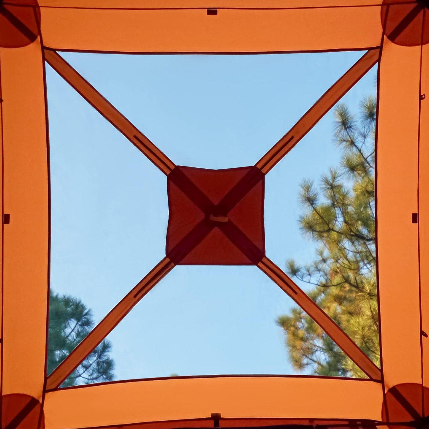 TIMBER RIDGE Camping Tent, 4/6 Person Instant Pop Up Hub Tent with 8 Windows, Easy 60 Second Setup, Weather Resistant Family Cabin Tents with Rain Fly for Camping, Outdoor Travel
